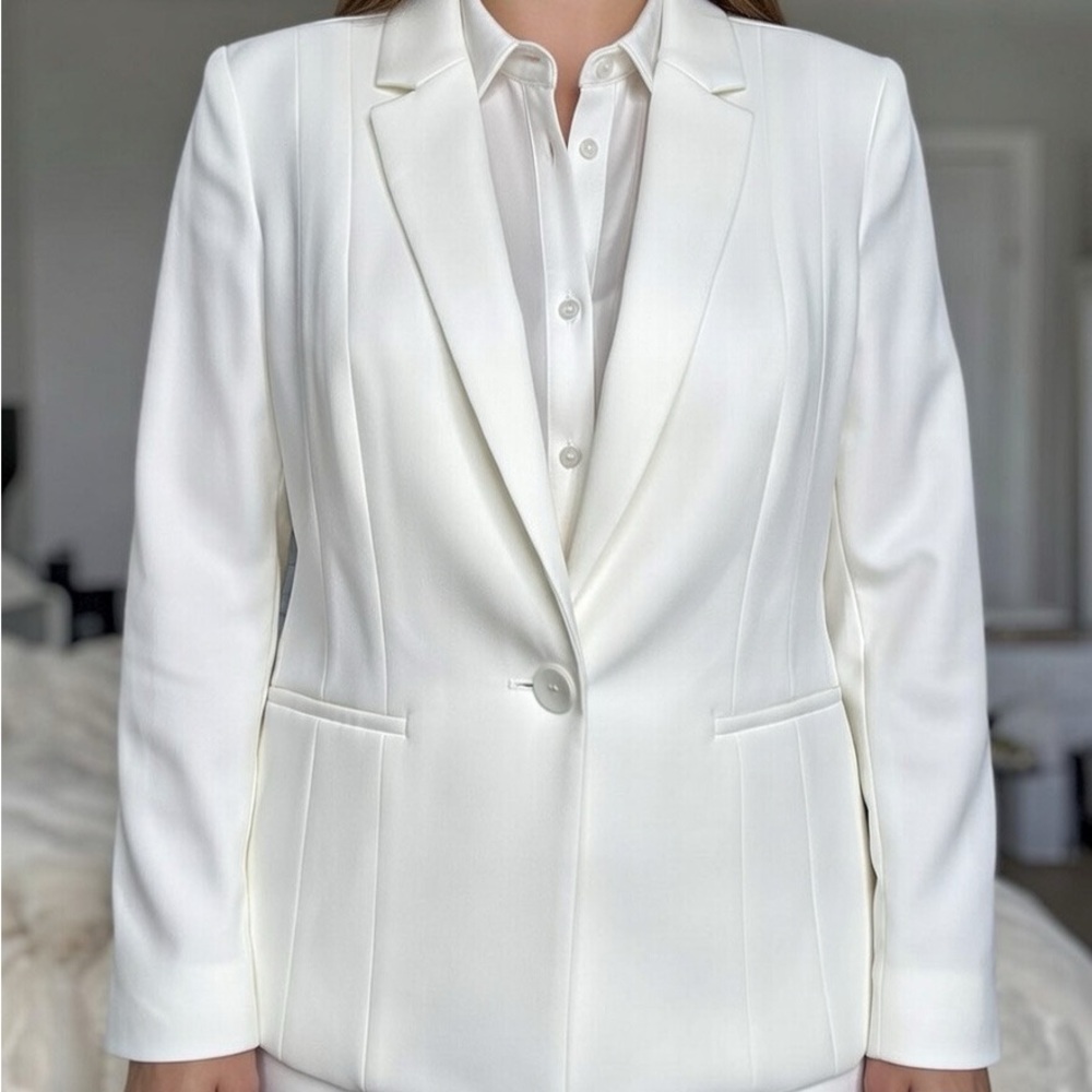Kasper White Tailored Blazer - Picture 3 of 7